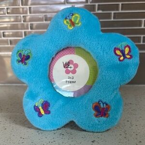 Blue Flower Kids Photo Frame with Butterflies